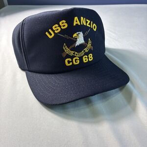 Naval USS Anzio CG 68 VTG New Era Made In USA SnapBack Hat